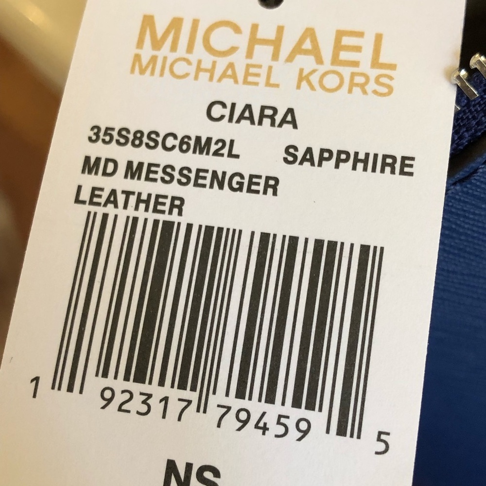 Nwt Michael Kors medium ciara handbag sapphire - Picture 6 of 8